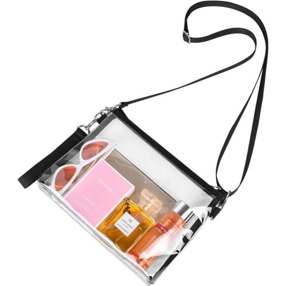 Clear Purse Stadium Approved, Clear Bag with Removable Straps, Coin - Picture 1 of 7